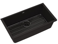 Elkay ELGRU13322BK0C Classic 33 x 18-7/16 Composite Single Bowl Undermount Kitchen Sink Kit Black