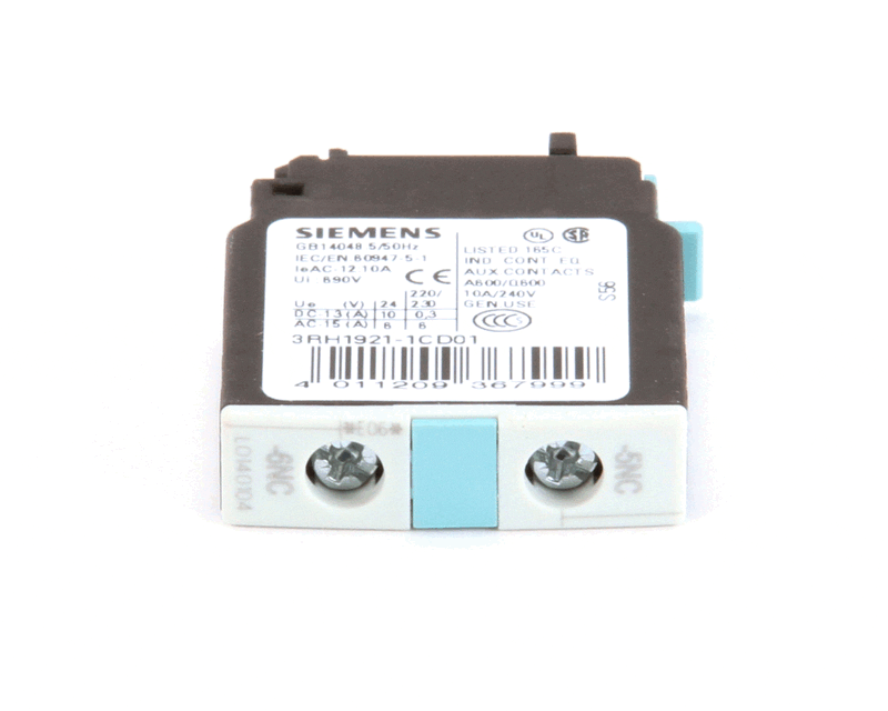 MEIKO Meiko 9518320 Auxiliary Switch 1 Normally Closed Contact Each (3RH1921-1CD01)