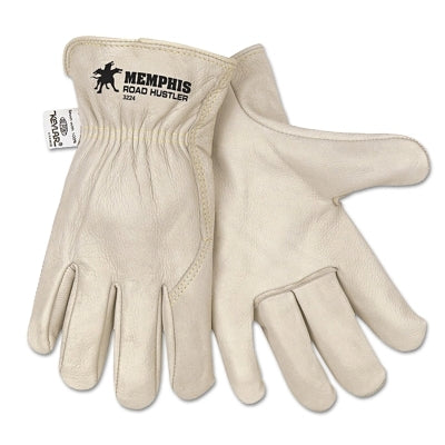 Mcr Safety 3224XL Road Hustler Drivers Gloves Cow Grain Leather Extra Large Beige