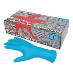 Mcr Safety 6012XL Nitri-Med Nitrile Medical/Exam Textured Gloves Powder-Free Blue Extra Large 12 Inches 100/Box