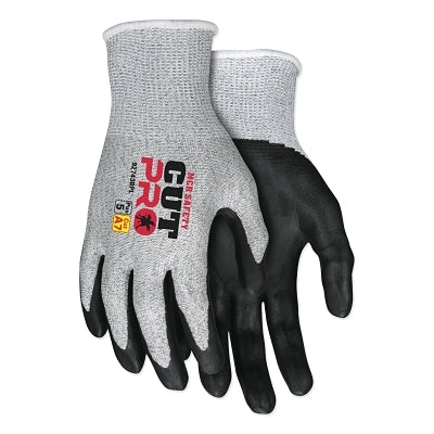 MCR Safety 92743BPL Cut Resistant Gloves Large Bi-Polymer Palm Black