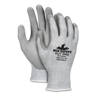 MCR Safety 92743PUL Cut Pro Gloves Large Silver/Gray