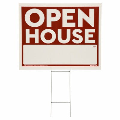 HILLMAN Hillman Fasteners 840049 Open House Sign 20x24 Red White