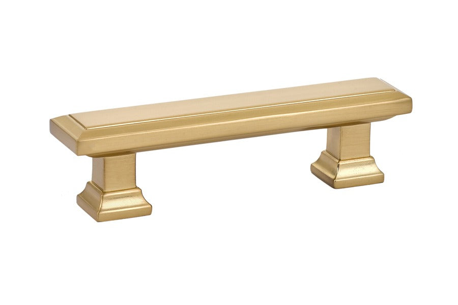 EMTEK Emtek 86299US4 Geometric Rectangular Cabinet Pull Satin Brass