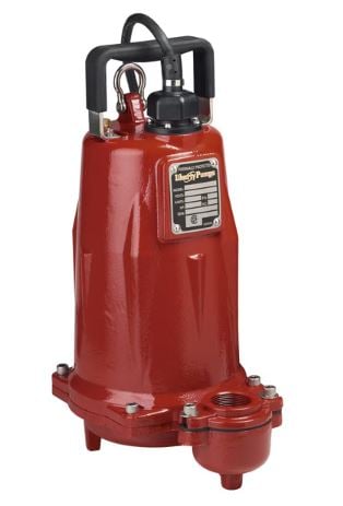 Liberty Pumps FL204M-5 2 HP C.I. Manual Submersible Effluent Pump - 440-480v - 50ft Cord - 3 Phase