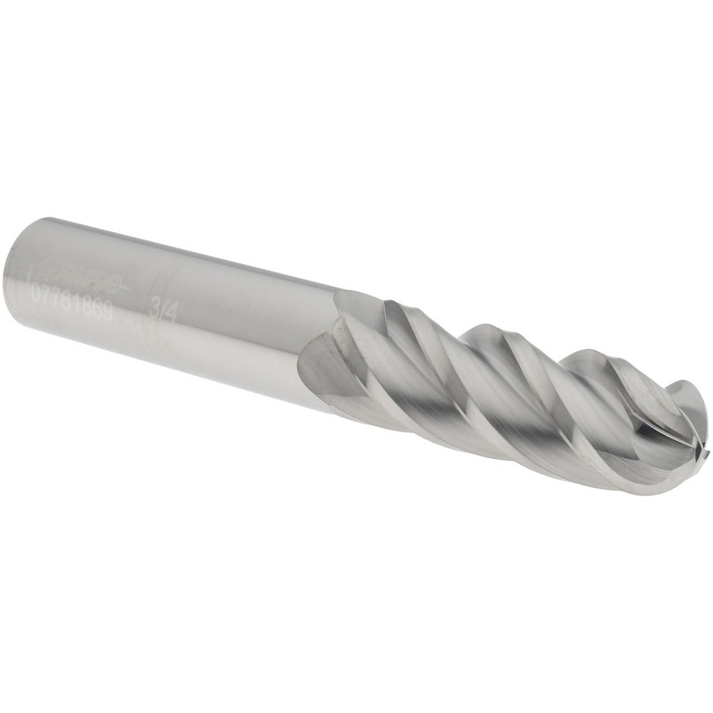 ACCUPRO Accupro 12184886 Ball End Mill 0.75 in 4 Flute Solid Carbide