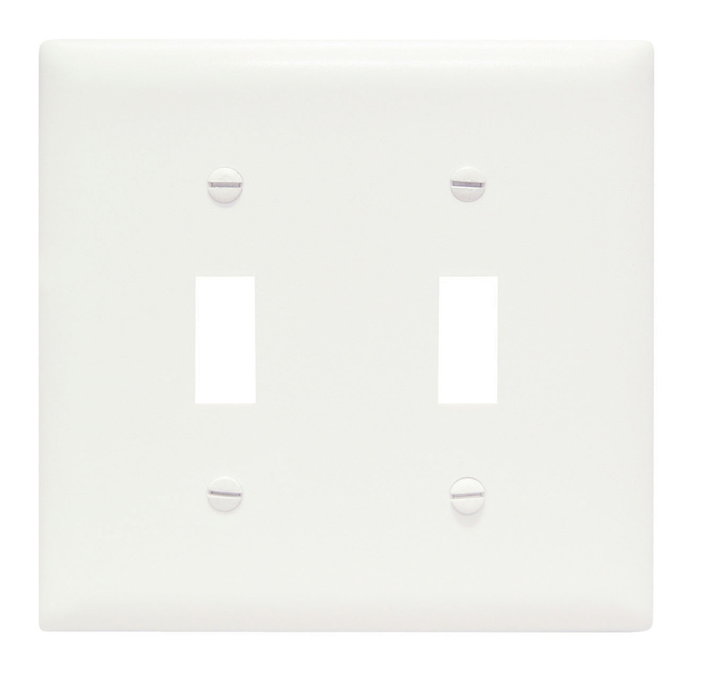 Pass & Seymour TP2W 2-Gang Toggle Switch Wall Plate Standard