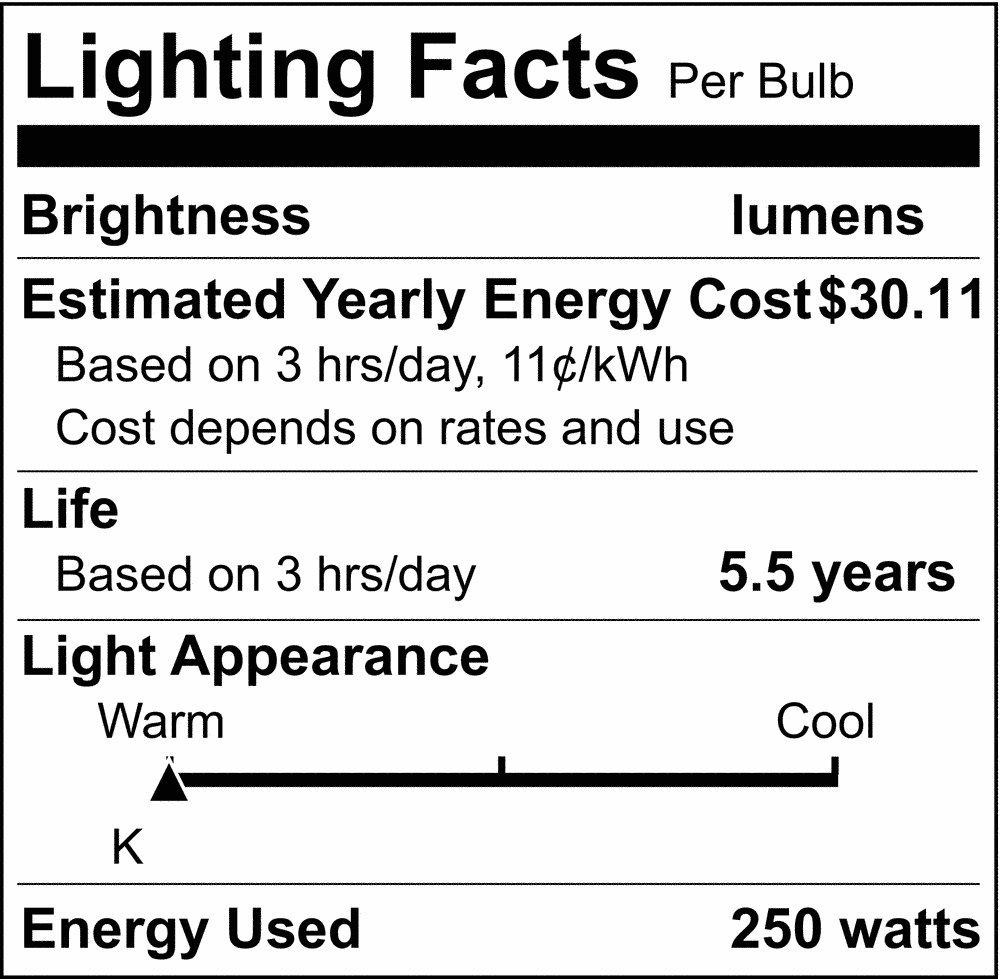 SATCO S4884 250W R40 Dimmable Incandescent Light Bulb with Medium Base