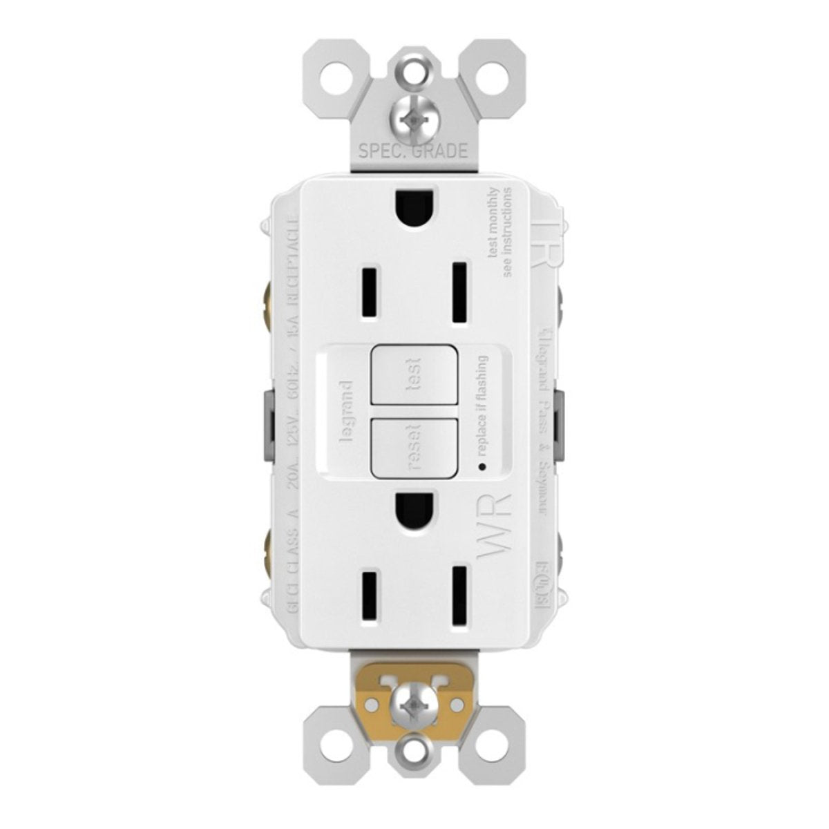 Legrand-Pass & Seymour 1597TRWRW GFCI Receptacle 15 Amp 125V White