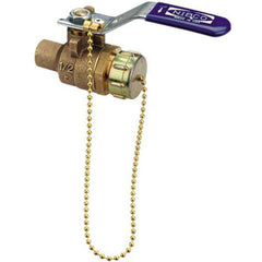 NIBCO NJ83806 S-585-70-HC 1/2 x 3/4 in DZR Bronze Full Port Solder x Hose 600# Ball Valve