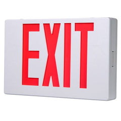 TRUE VALUE APX6R LED Exit Sign, AC, Red & White Thermoplastic