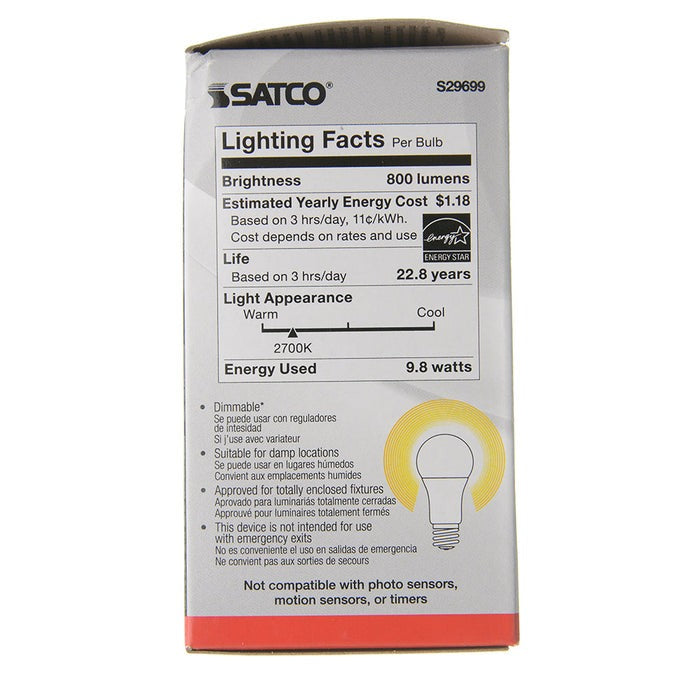 SATCO-NUVO Satco-Nuvo S29699 Dimmable LED Lamp 10 W (A19)