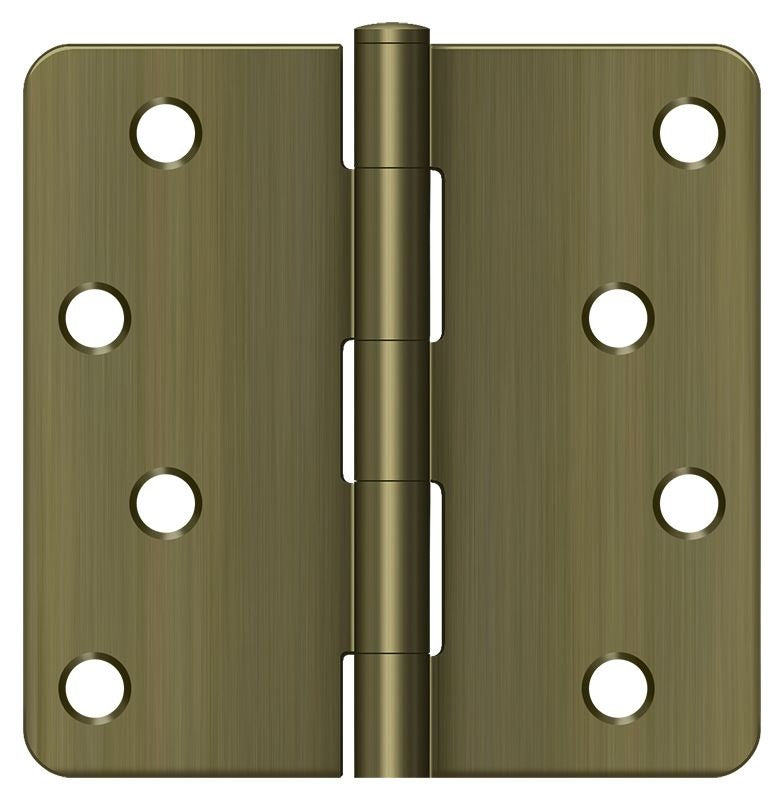 DELTANA Deltana S44R45 4x4 Radius Corner Hinge Antique Brass