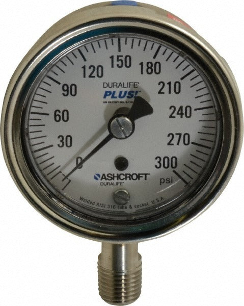 ASHCROFT Ashcroft 94331XLL Pressure Gauge 0-300 Psi 2.5 in Dial