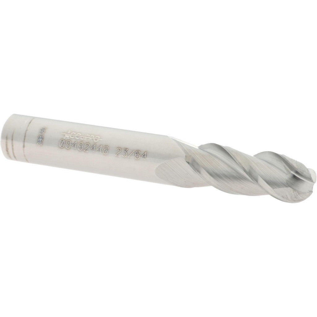 ACCUPRO Accupro 12184370 Ball End Mill 0.3594 in 3 Flute Carbide