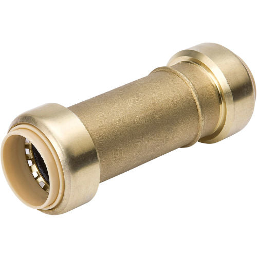 Mueller 630-303 ProLine Repair Coupling, 1/2 in, Push-Fit, Brass