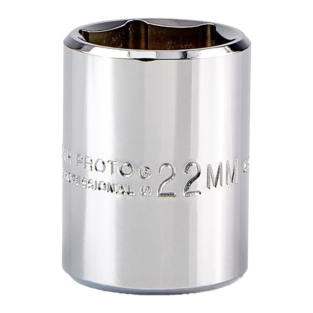 PROTO Proto J5422MH Hand Socket 22mm 6-point 1/2 Drive