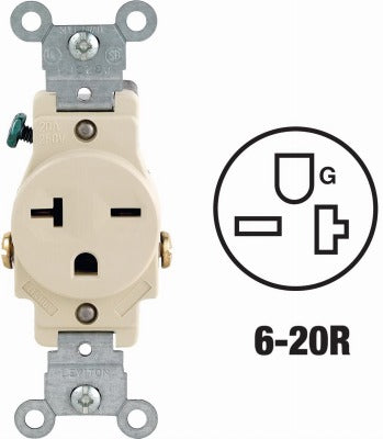 LEVITON Leviton Mfg Co S11-05821-0IS Spec Grade Outlet Ivory 10-pack