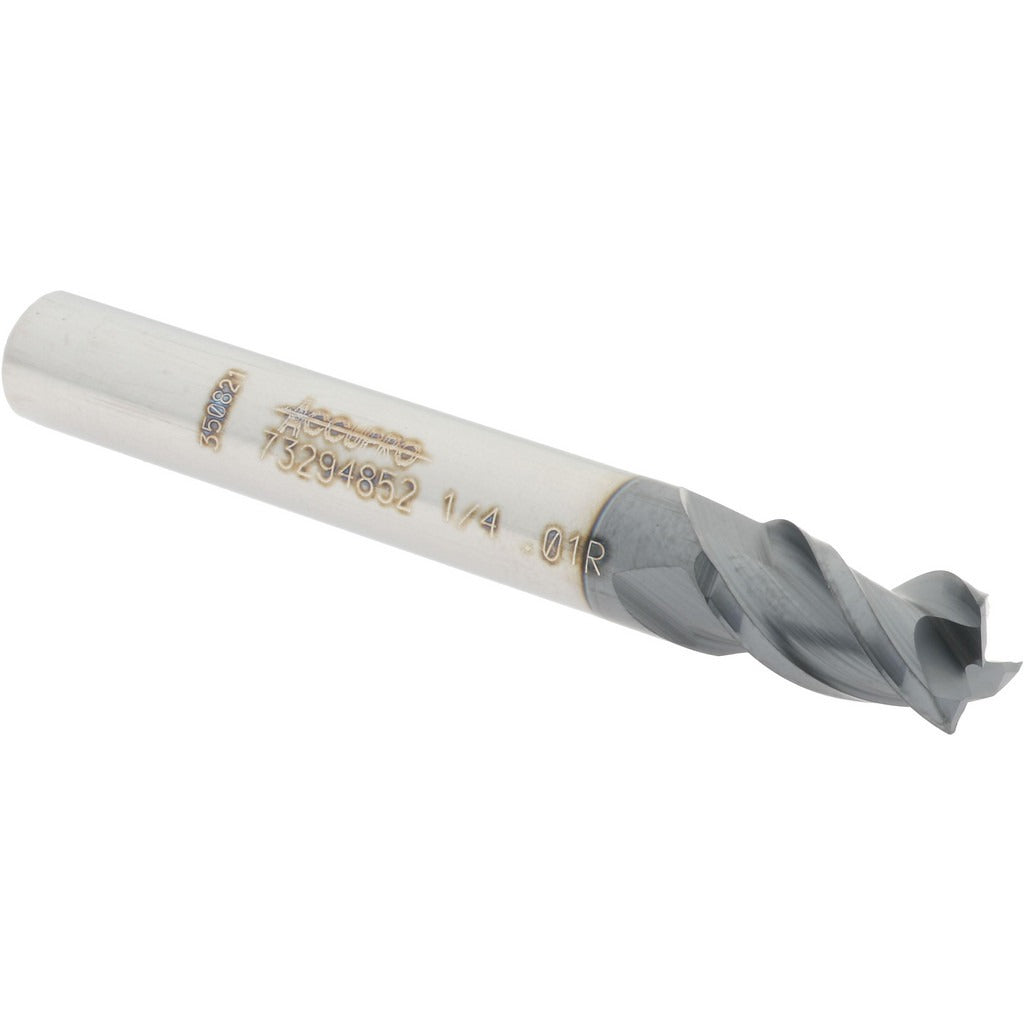 ACCUPRO Accupro 12179350 Corner Radius End Mill 1/4 in 3 Flute