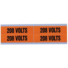 Ideal 44-355 Medium Conduit and Voltage Marker 208 Volts Bright Orange Vinyl-Impregnated Cloth