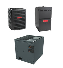 Goodman - 3.5 Ton Cooling - 100k BTU/Hr Heating - Air Conditioner + Multi Speed Furnace System - 14.5 SEER2 - 80% AFUE - Upflow