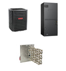 Goodman - 4.0 Ton Cooling - Air Conditioner + Air Handler System + Heater Coil - 14.5 SEER2