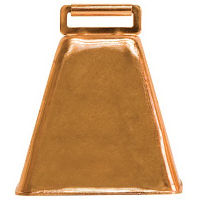 TRUE VALUE 65-4474 Weaver Leather Cow Bell, Copper-Plated Steel, 3-3/4 x 3-1/4 x 2-1/2-In.