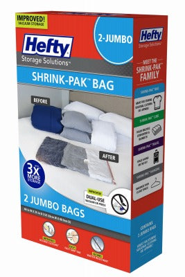 HEFTY Hms Mfg HFTPDQ-7048463-3 Jumbo Shrink Bags 2 Pack