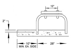 S.R. Smith UF-24-103 U-Frame Diving Board Stand | 24In. | UF-24-103