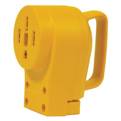 TRUE VALUE 55353 Camco RV PowerGrip Receptacle 50-Amp Female