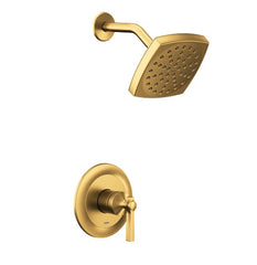 Moen UTS2912EPBG Flara M-CORE 2-Series Eco Performance 1-Handle Shower Trim Kit in Brushed Gold (Valve Sold Separately)