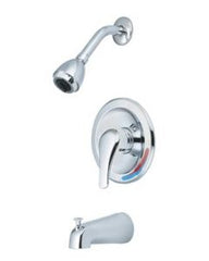 Pioneer P-2300T Tub and Shower Faucet 1 Handle Wall Mount Polished Chrome