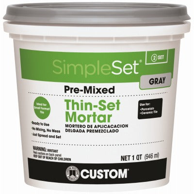 CUSTOM BUILDING PRODUCTS Custom Bldg Products CTTSGQT Thin Set Mortar Gray