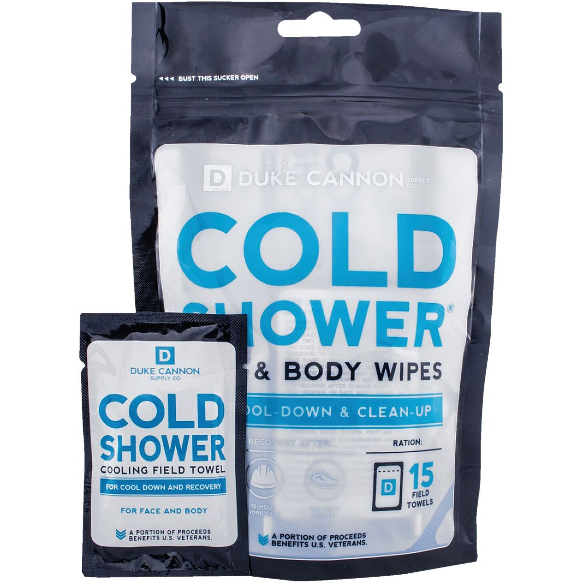 DUKE CANNON Duke Cannon CSSW-TWLBOX Cold Shower Cooling Towels 15ct