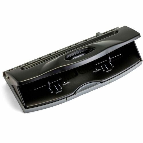 OFFICEMATE Officemate OIC90160 Adjustable 6-hole Punch Black Steel