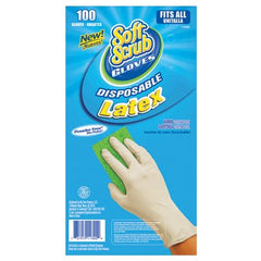 True Value 11300-16 Soft Scrub 100 Count Disposable Latex Gloves