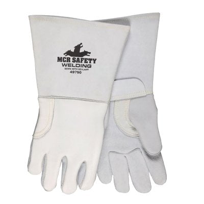 MCR Safety 49750XL Pearl Grain Elkskin Leather Welding Glove Heat Resistant Kevlar Stitching Reinforced Thumb X-Large