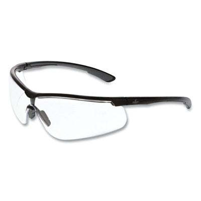 MCR Safety KD710 Klondike KD7 Series Safety Glasses Black Frame Clear Lens