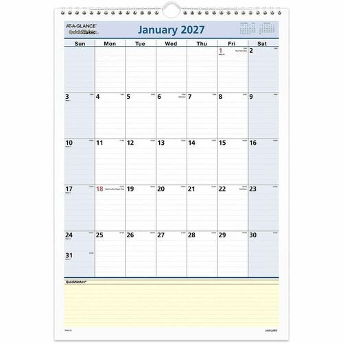 AT-A-GLANCE At-a-glance AAGPM5228 Monthly Wall Calendar 12x17 Inches