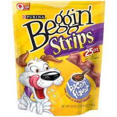 True Value 15852 Purina Beggin' Strips Dog Treats, Bacon, 6-oz. Pouch