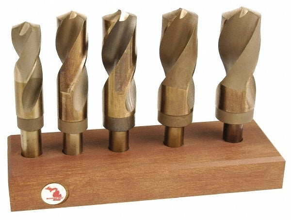 HERTEL Hertel C.E96.S15-1 Cobalt Reduced Shank Drill Bit Set 5 Pc