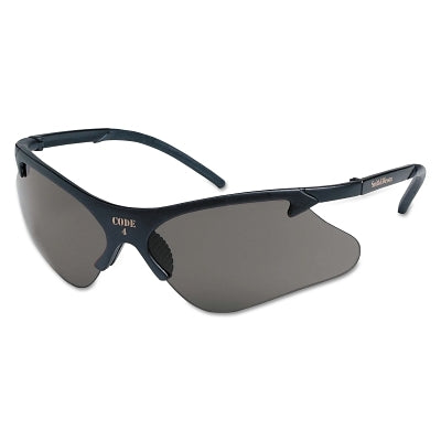 Smith and Wesson 19836 Code 4 Safety Eyewear Smoke Lens Polycarbonate Anti-Scratch Black Frame