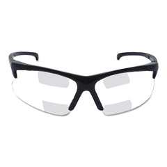 KleenGuard 20388 V60 30-06 Bi-Focal Lens Reader Safety Glasses +2 Diopter Clear Lens Black Nylon Frame