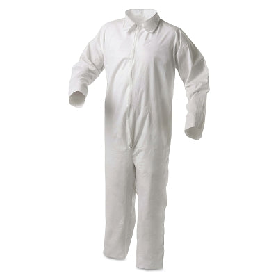 Kimberly-Clark Professional 38921 KleenGuard A35 Economy Liquid & Particle Protection Coveralls, Zipper Front/Open Wrists/Ankles, White, 3XL