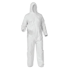 Kimberly-Clark Professional 38937 KleenGuard A35 Economy Liquid & Particle Protection Coveralls Zipper Front Elastic Wrists Ankles Hood Medium