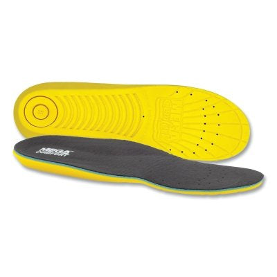 MEGACOMFORT PAM12-W5 Personal Anti-Fatigue Mat Insole Men's 03 Women's 05 Dual-Layer Memory Foam Black Yellow 10 PR PK