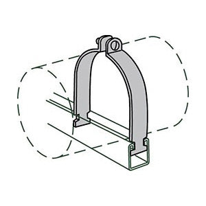 Anvil 2400326225 Fig As 1100As Rigid Conduit Clamp Assembly, 5 In Conduit, 1550/300 Lb Load, 5.563 In Od, Steel