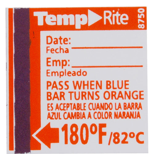 Temperature Test Labels 180F 24 Pack TAY8750 for Taylor Thermometer