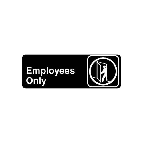 Employees Only Sign 3 X 9 for Traex 4506