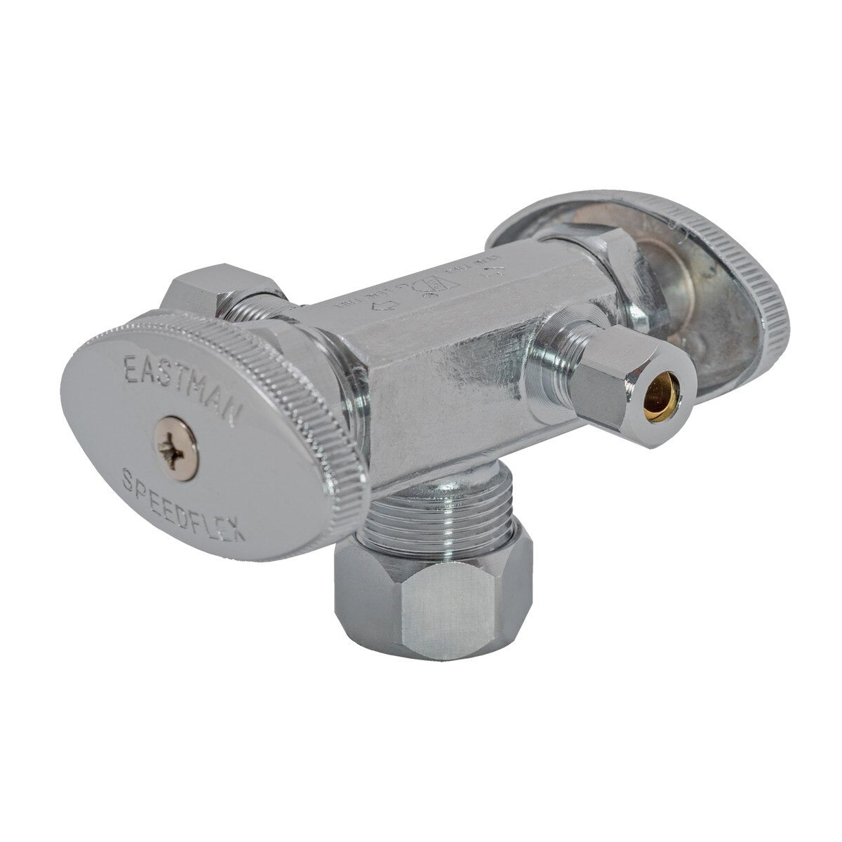 EASTMAN Eastman 04350LF Multi-Turn Dual-Handle Compression Inlet Angle Stop Valve